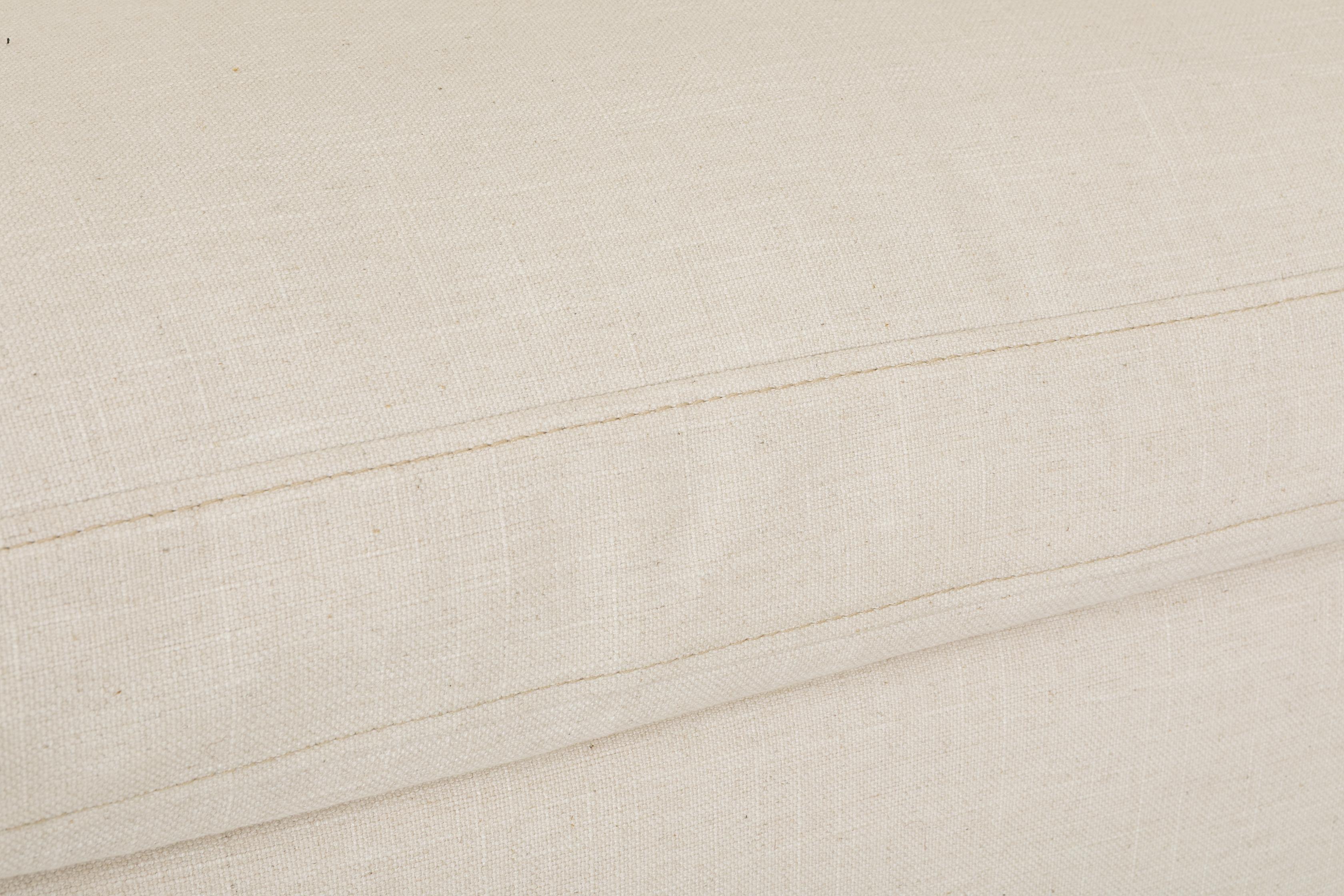 Pieza lateral de sofá modular bingo con tela FLW en blanco hueso. - image 2