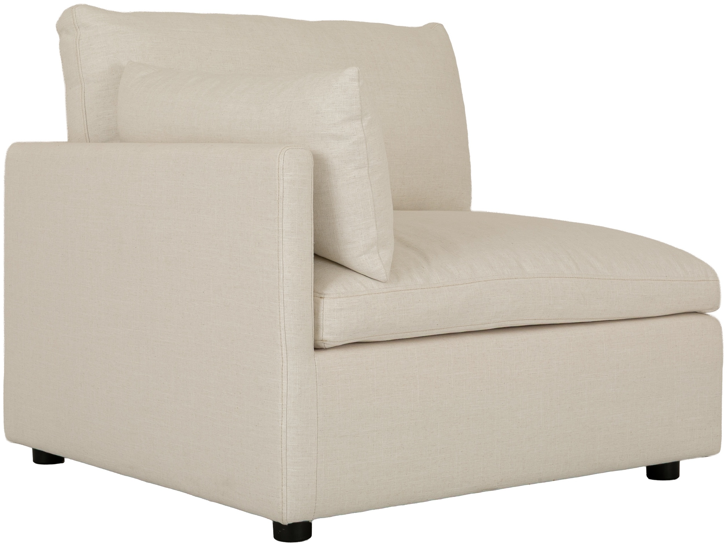 Pieza lateral de sofá modular bingo con tela FLW en blanco hueso. - image 5
