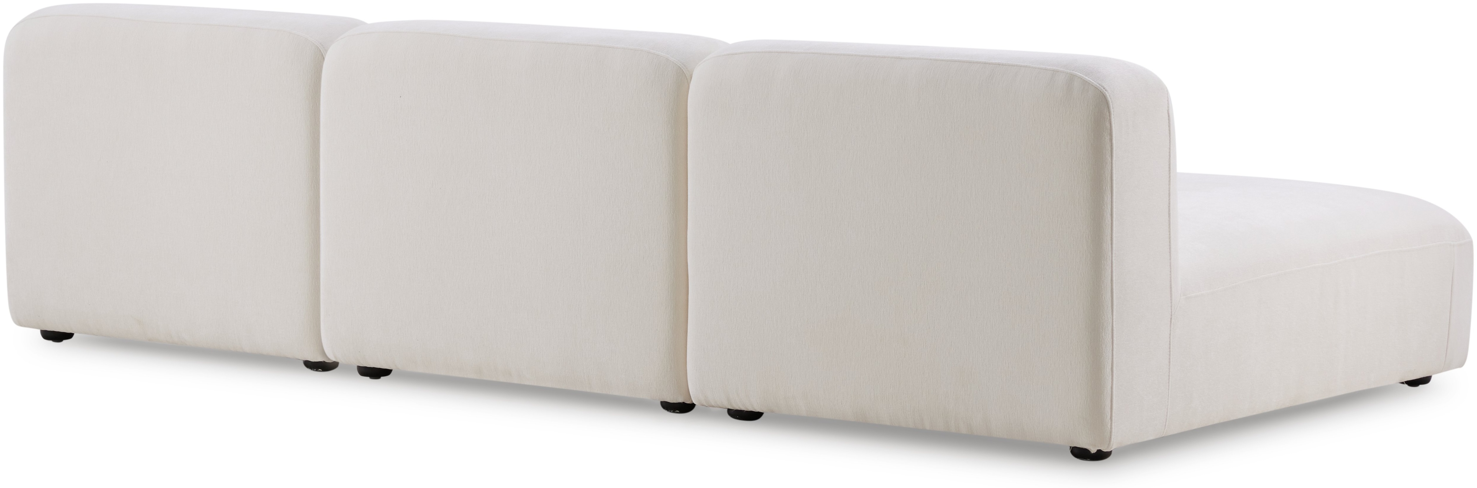 Sofá modular pretty con chaise en tela FAM color blanco hueso - image 5