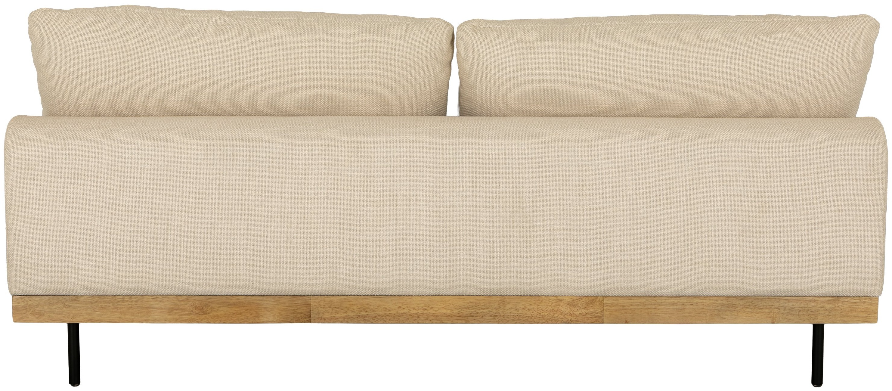 Sofá modular sabi de 2 puestos con marco sólido de rubberwood natural, tela Bermuda Ivory - image 5