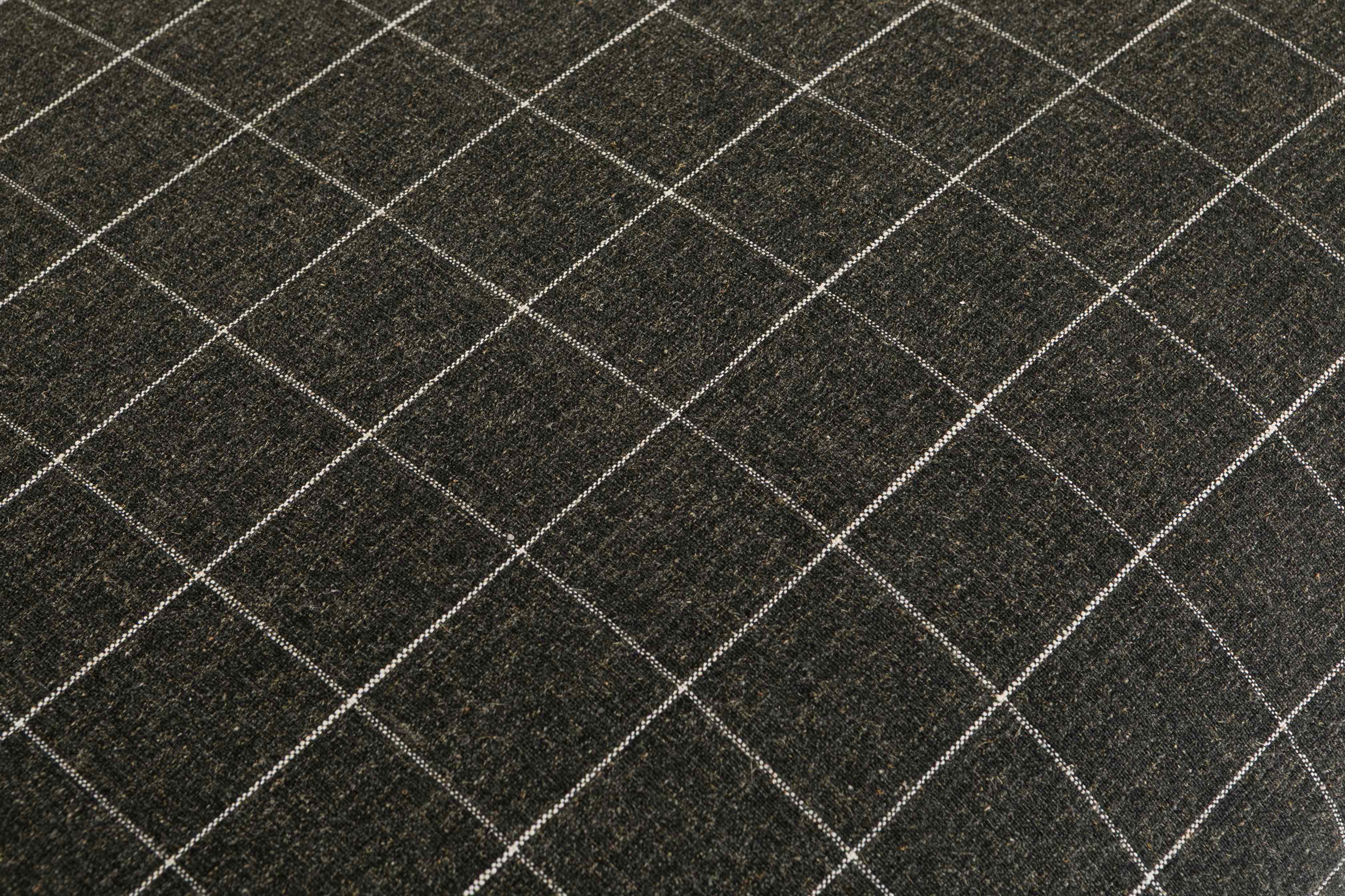 Sofá modular sabi de 2 puestos con marco de rubberwood teñido en walnut, tela Savane Charcoal. - image 4