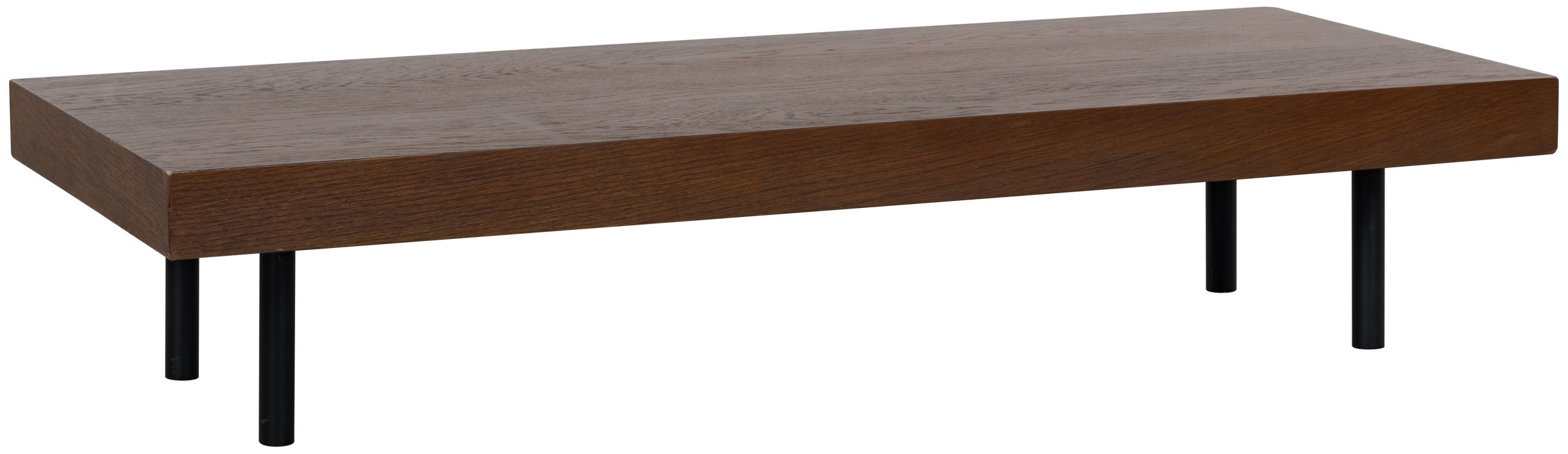 Sabi modular sofa table with Solid walnut stained rubberwood frame - image 1