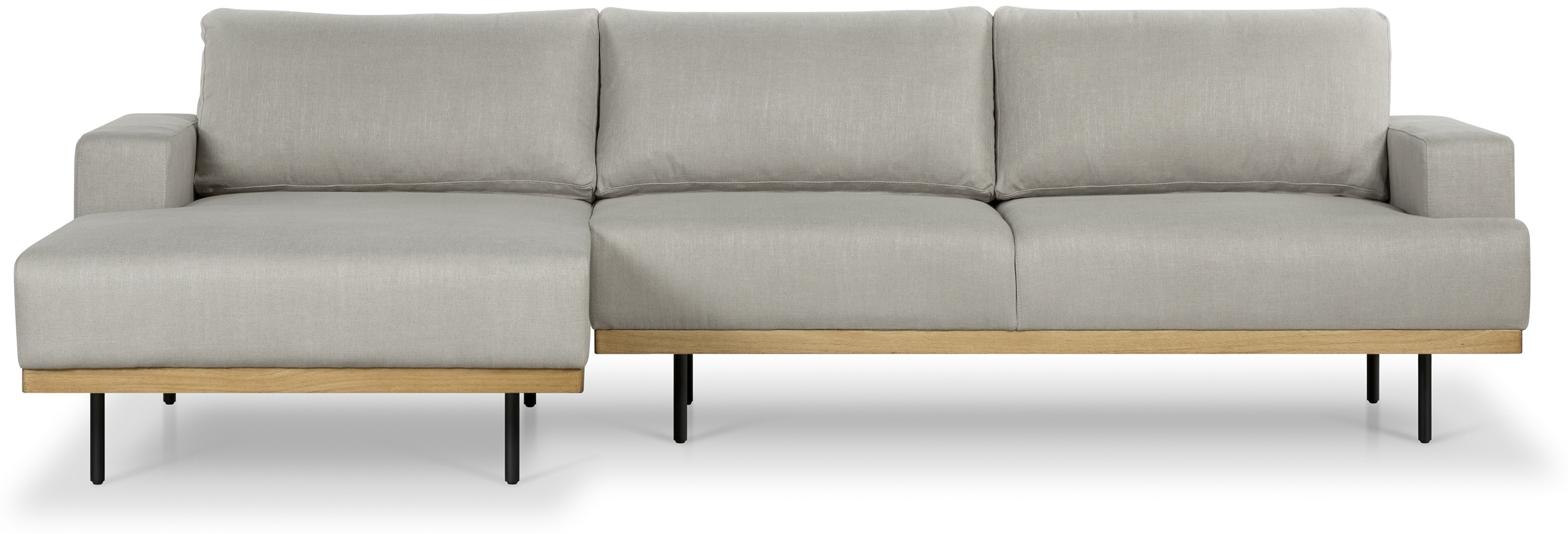 Tribeca sectional sofa with Solid natural rubberwood frame, Diego Khaki Fabric - image 3