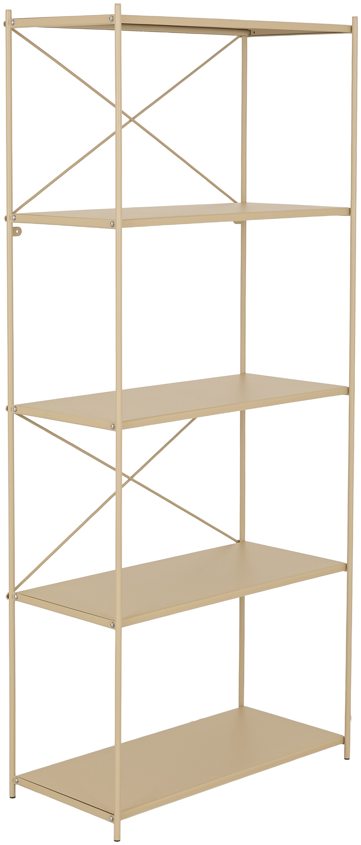 X Shelf Estante de piso alto con marco de acero recubierto en pintura electrostática beige, 70 cm. - image 1