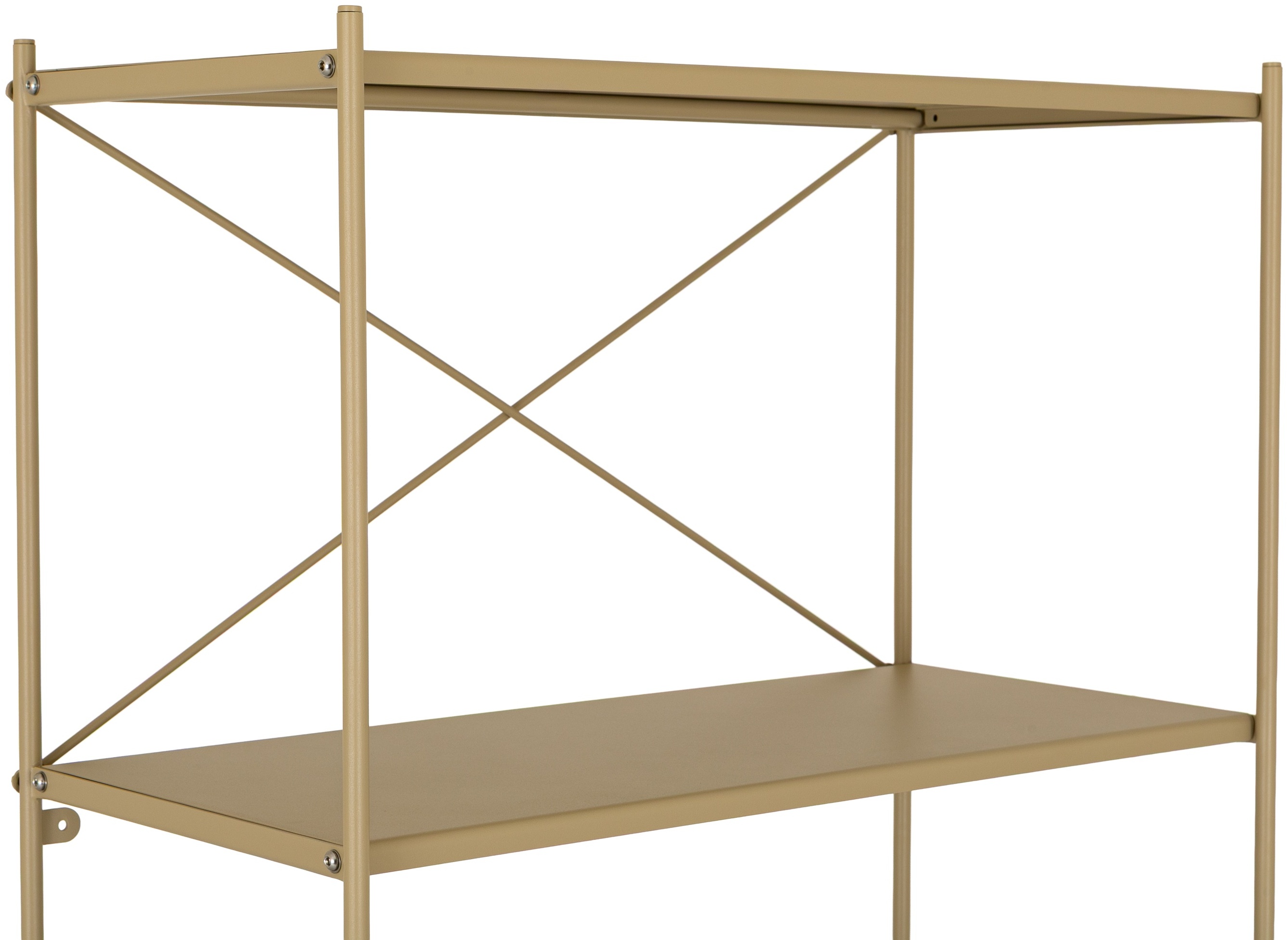 X Shelf Estante de piso alto con marco de acero recubierto en pintura electrostática beige, 70 cm. - image 2