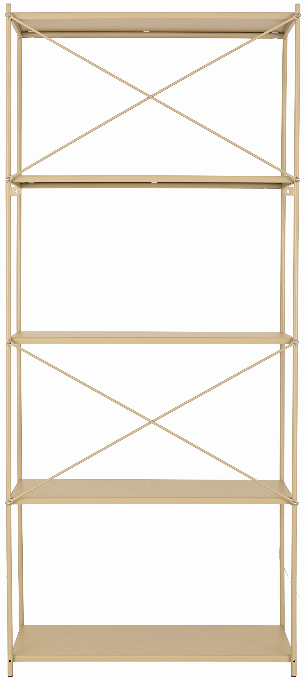 X Shelf Estante de piso alto con marco de acero recubierto en pintura electrostática beige, 70 cm. - image 4