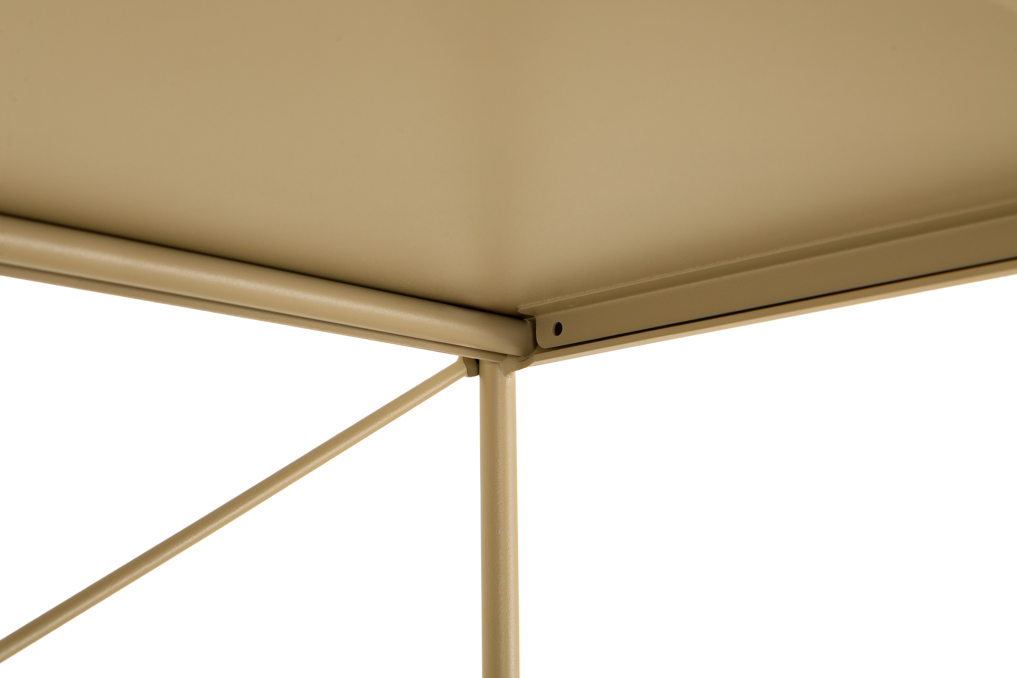 X Shelf Estante de piso alto con marco de acero recubierto en pintura electrostática beige, 70 cm. - image 5