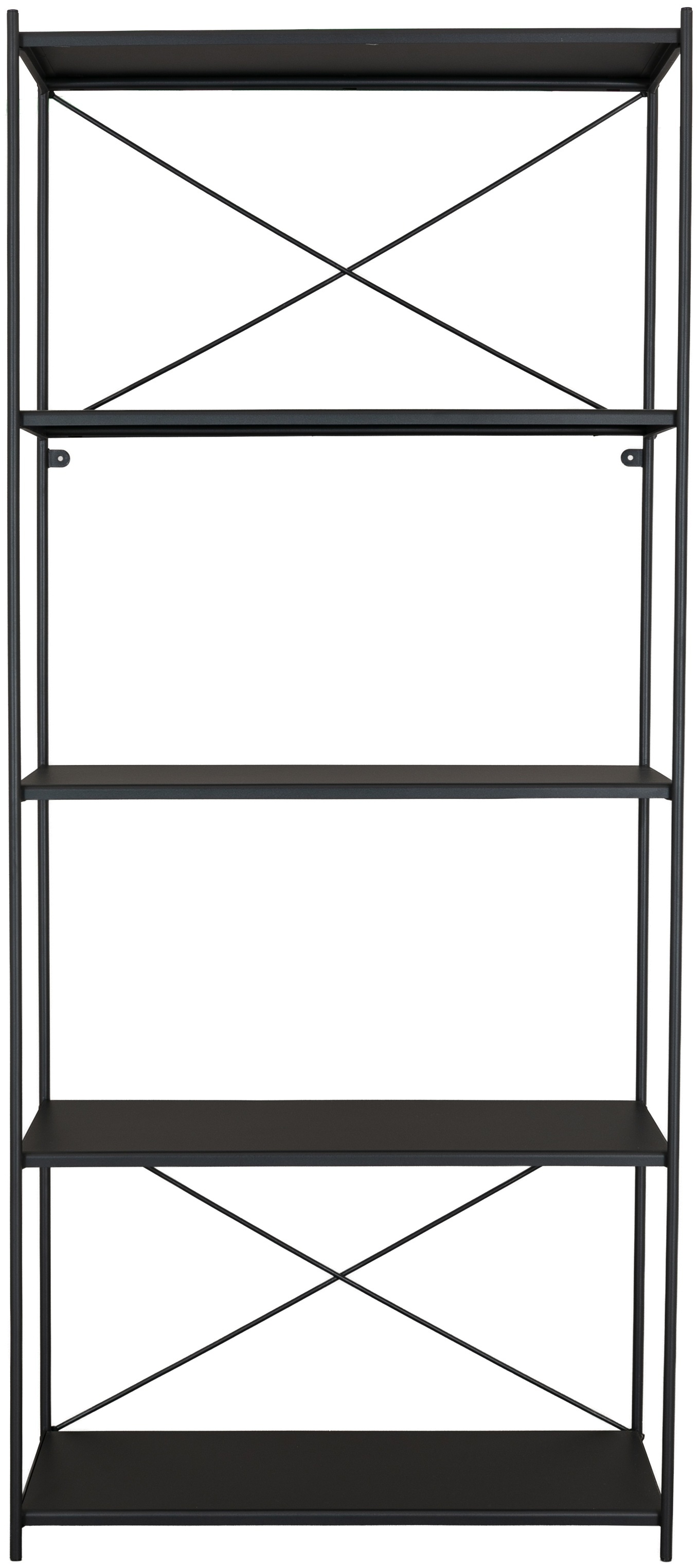 X Shelf Tall Floor Shelf with Black Powder coated steel frame, 70 cm - image 1