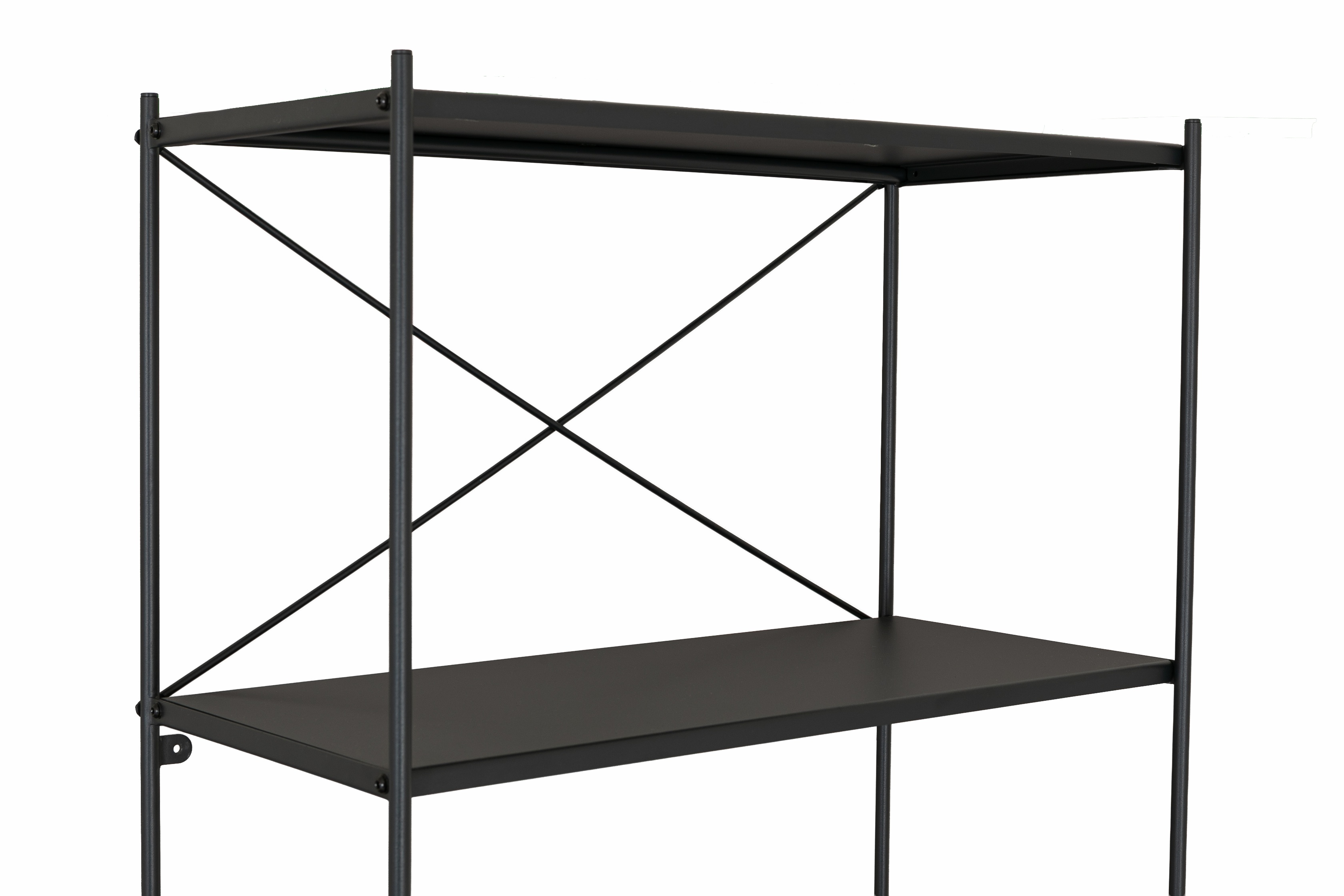 X Shelf Tall Floor Shelf with Black Powder coated steel frame, 70 cm - image 3