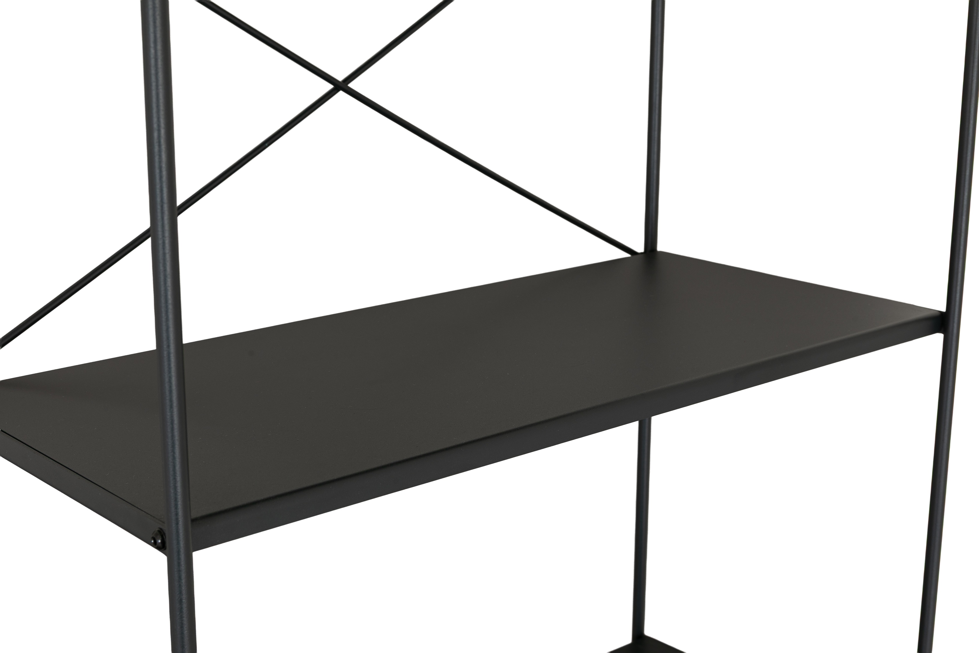 X Shelf estantería alta de suelo con marco de acero recubierto en pintura electrostática negra, 70 cm. - image 4