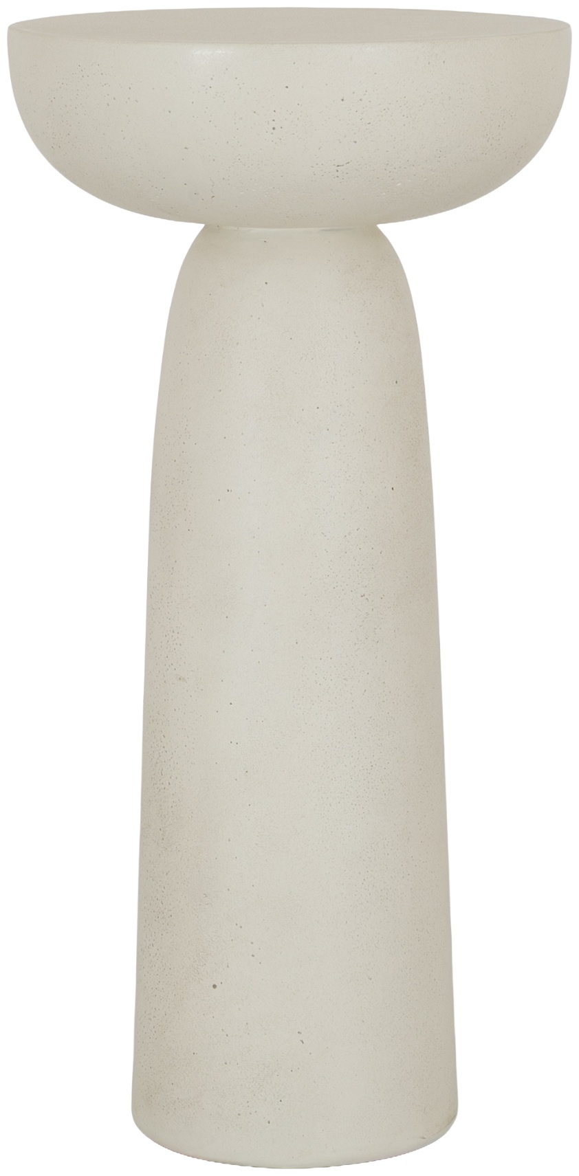 Gato side table with White fibre cement with pitted finish frame, 30 cm - image 1