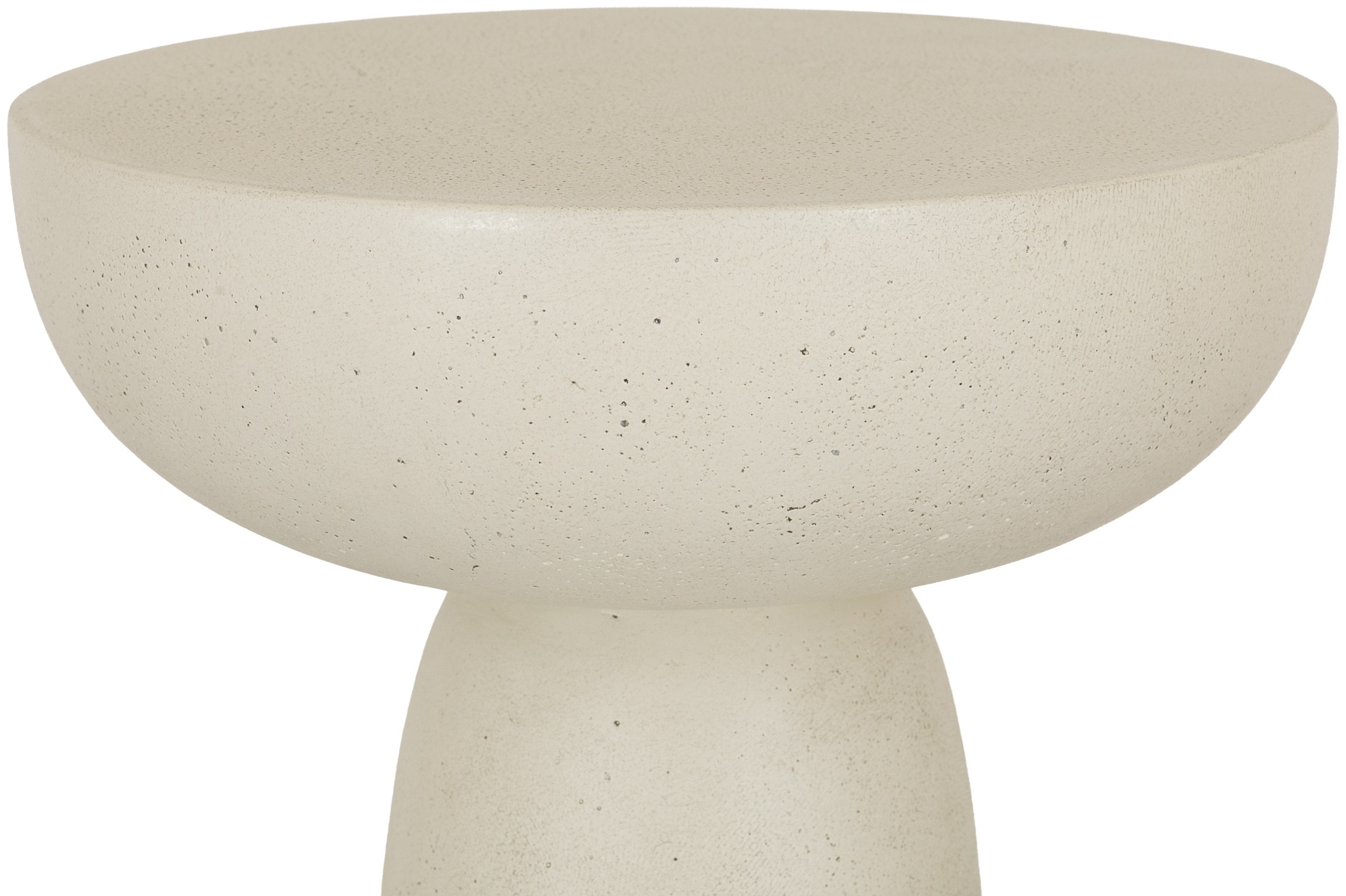 Gato side table with White fibre cement with pitted finish frame, 30 cm - image 2