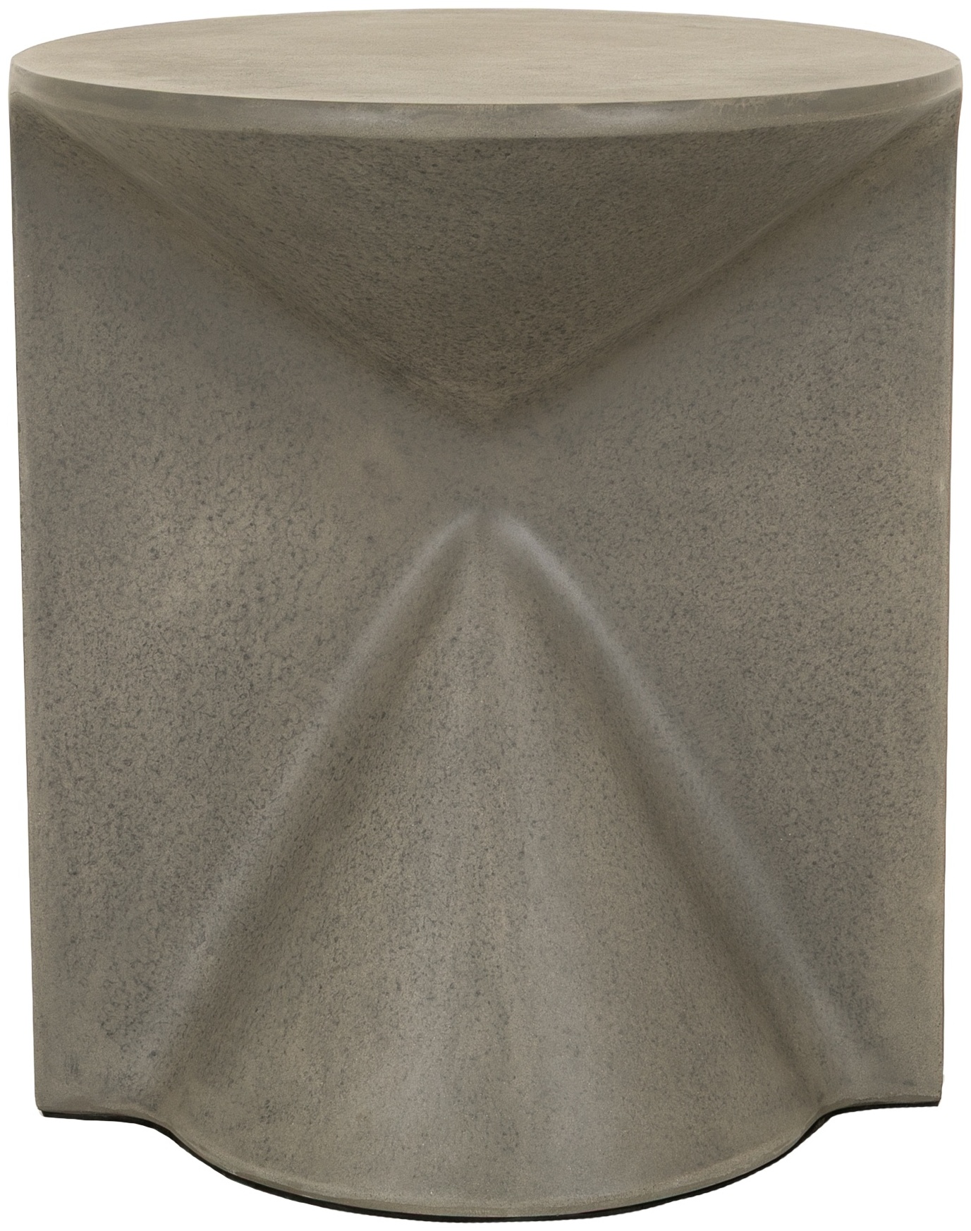 Mesa lateral Hourglass con marco de cemento de fibra gris claro con acabado plano, 42 cm. - image 4