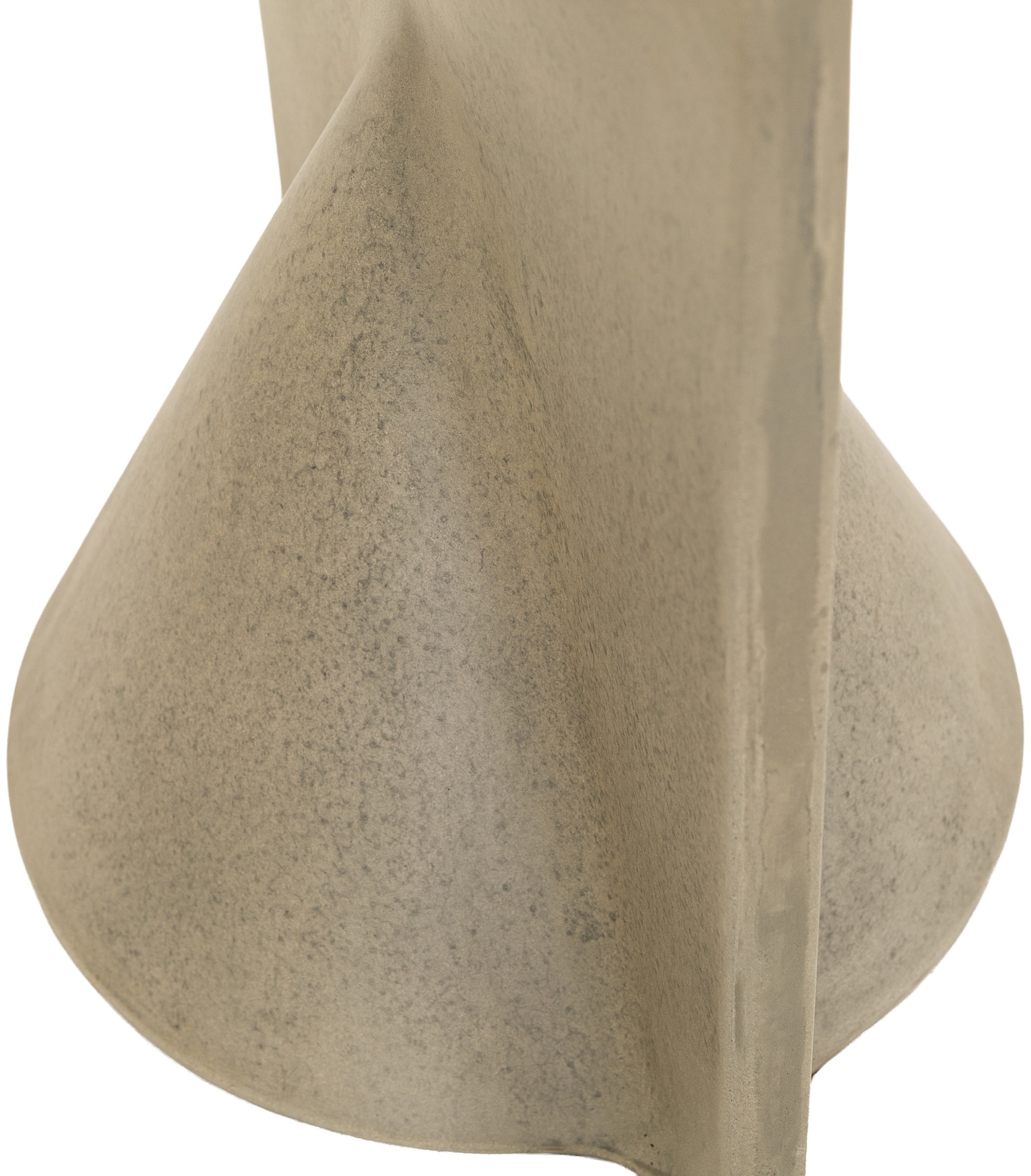 Hourglass side table with Light grey fibre cement with flat finish frame, 42 cm - image 5