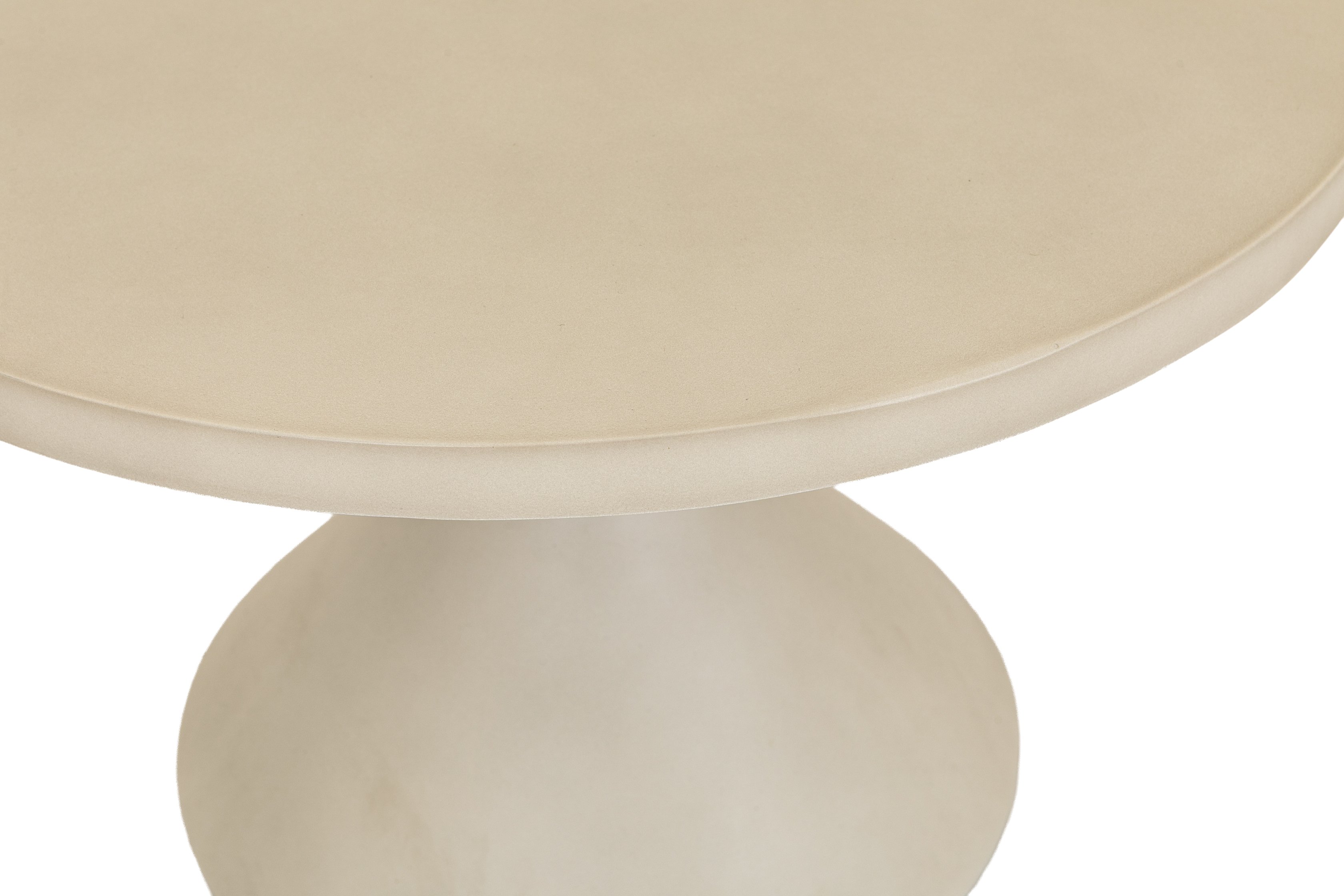 Mesa auxiliar Lenuf con marco de cemento de fibra gris natural con acabado plano, 45 cm. - image 1