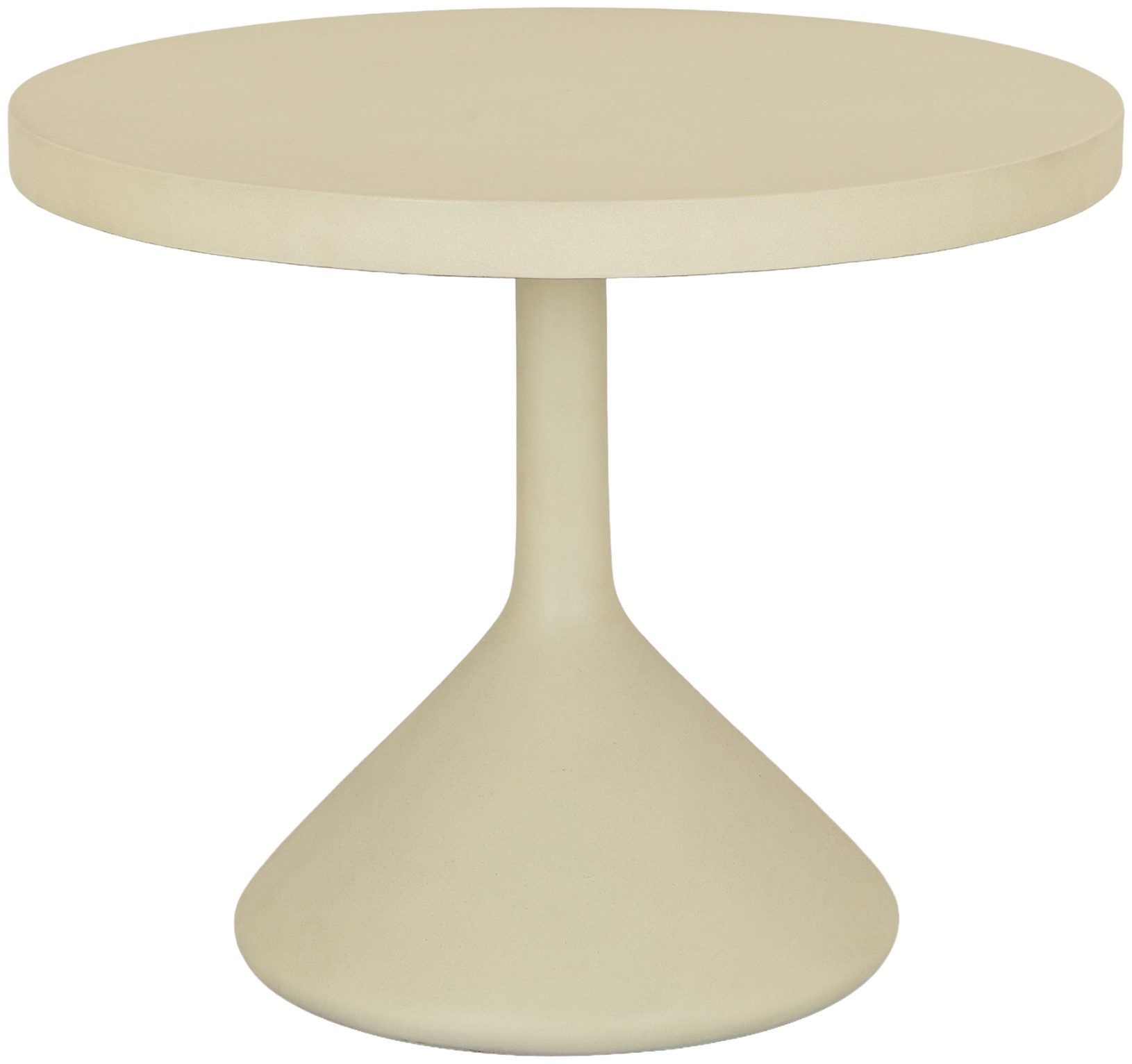 Mesa auxiliar Lenuf con marco de cemento de fibra gris natural con acabado plano, 45 cm. - image 2