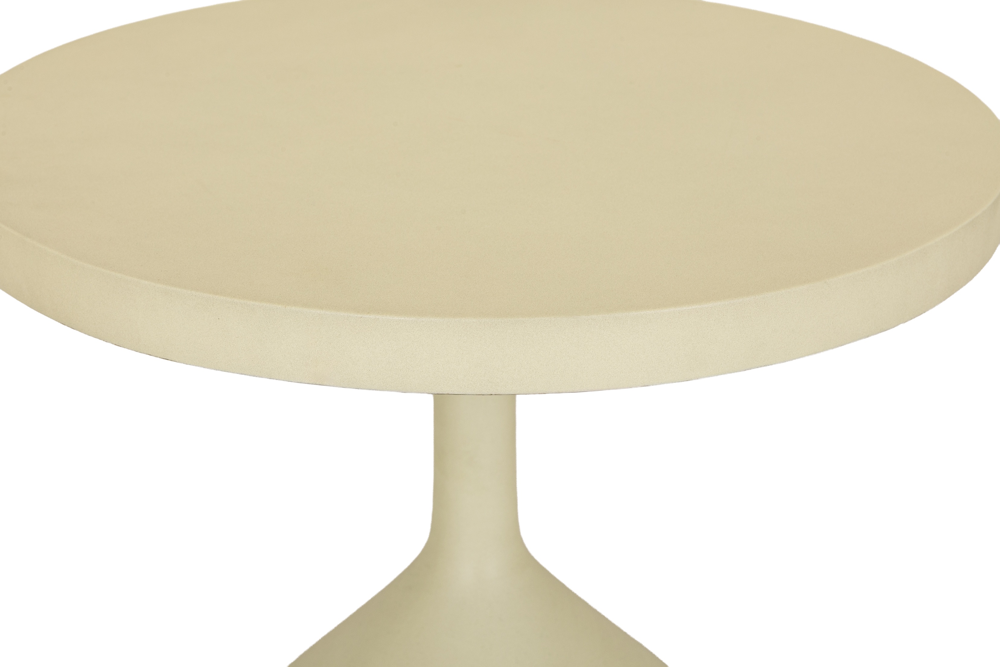 Mesa auxiliar Lenuf con marco de cemento de fibra gris natural con acabado plano, 45 cm. - image 3