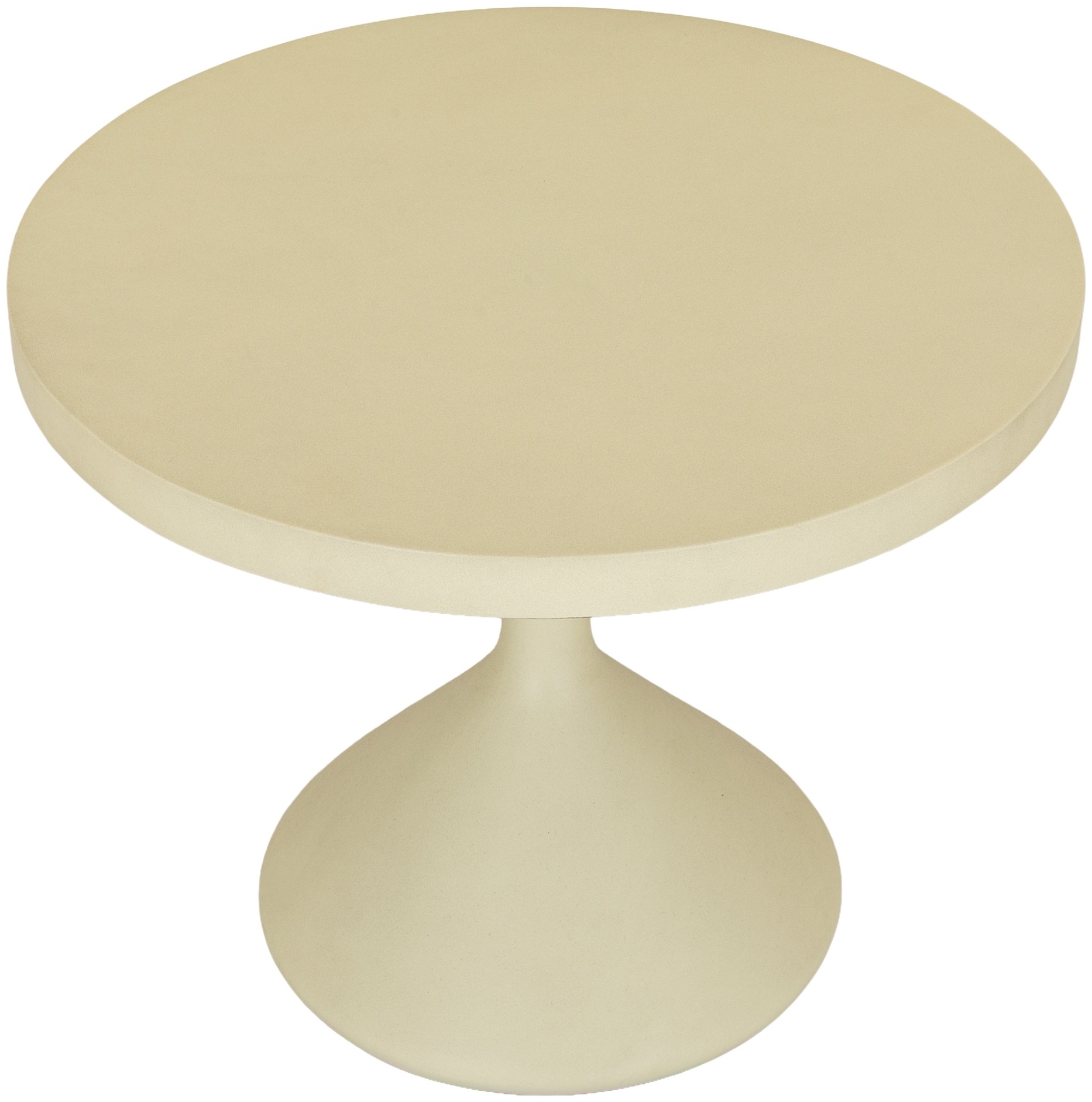 Mesa auxiliar Lenuf con marco de cemento de fibra gris natural con acabado plano, 45 cm. - image 4
