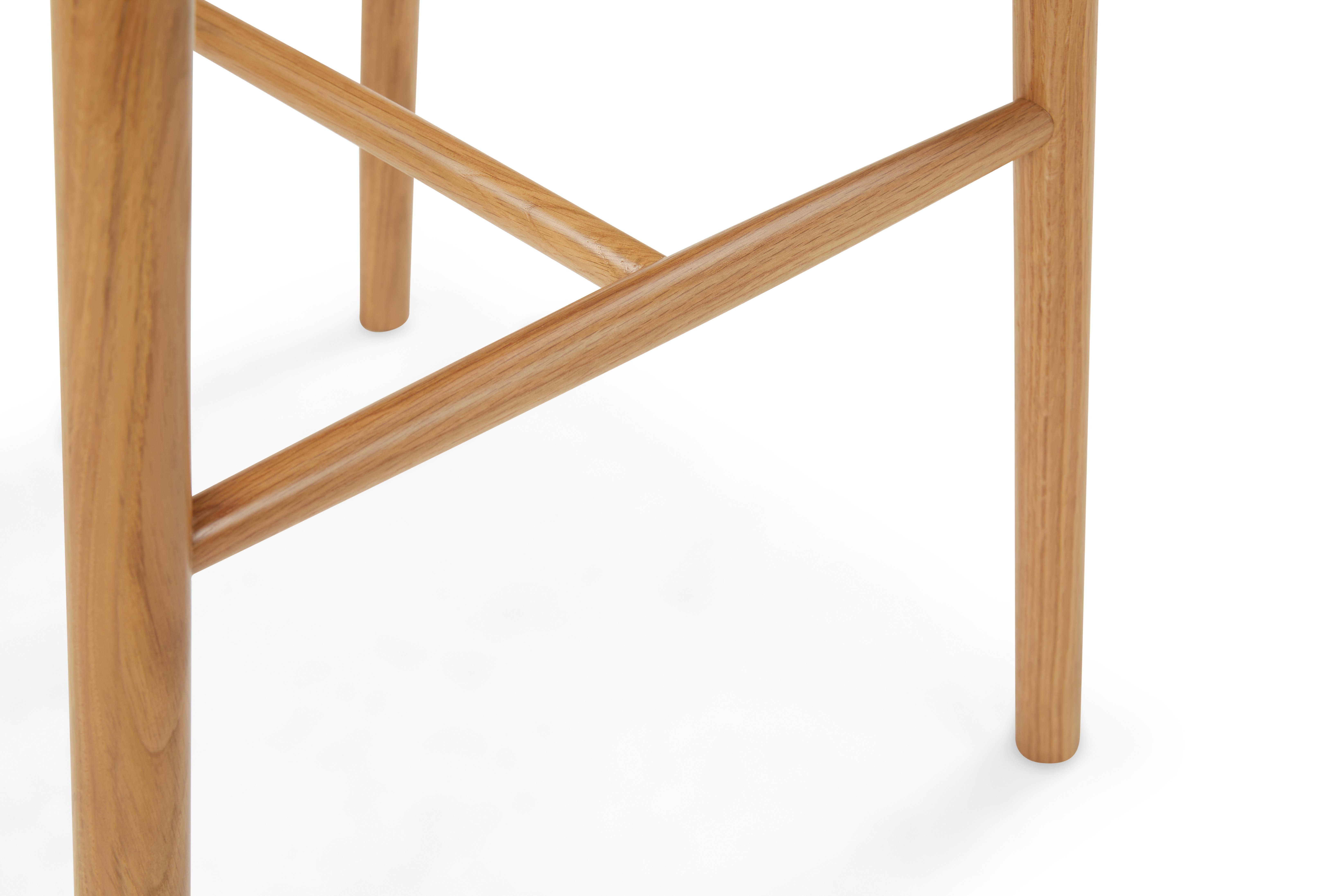 Lando bar chair with Solid natural oak frame, GR2 Antique Leather - image 2