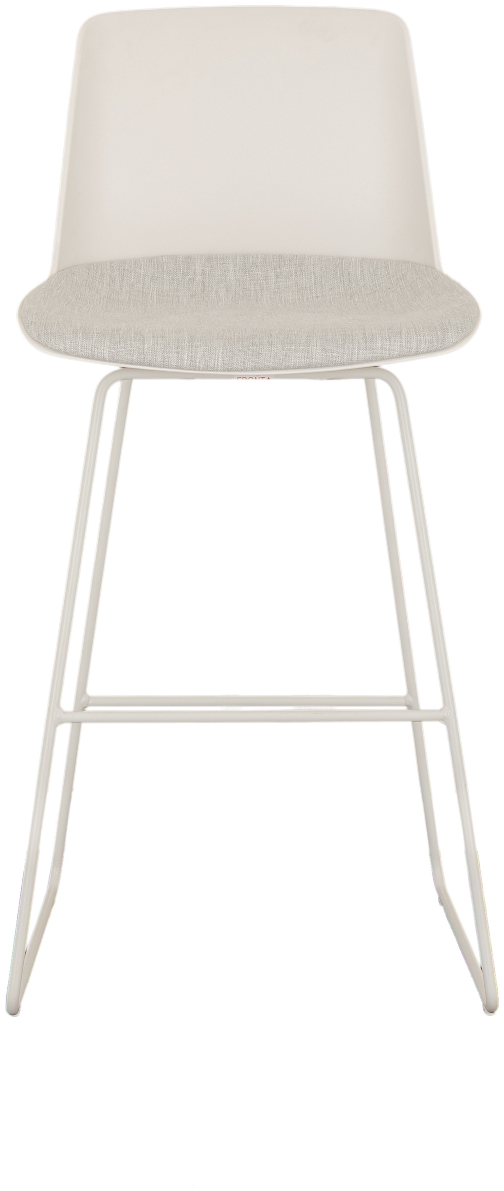 Silla de bar pout con marco de polipropileno en blanco hueso, tela Diego Kit. - image 1