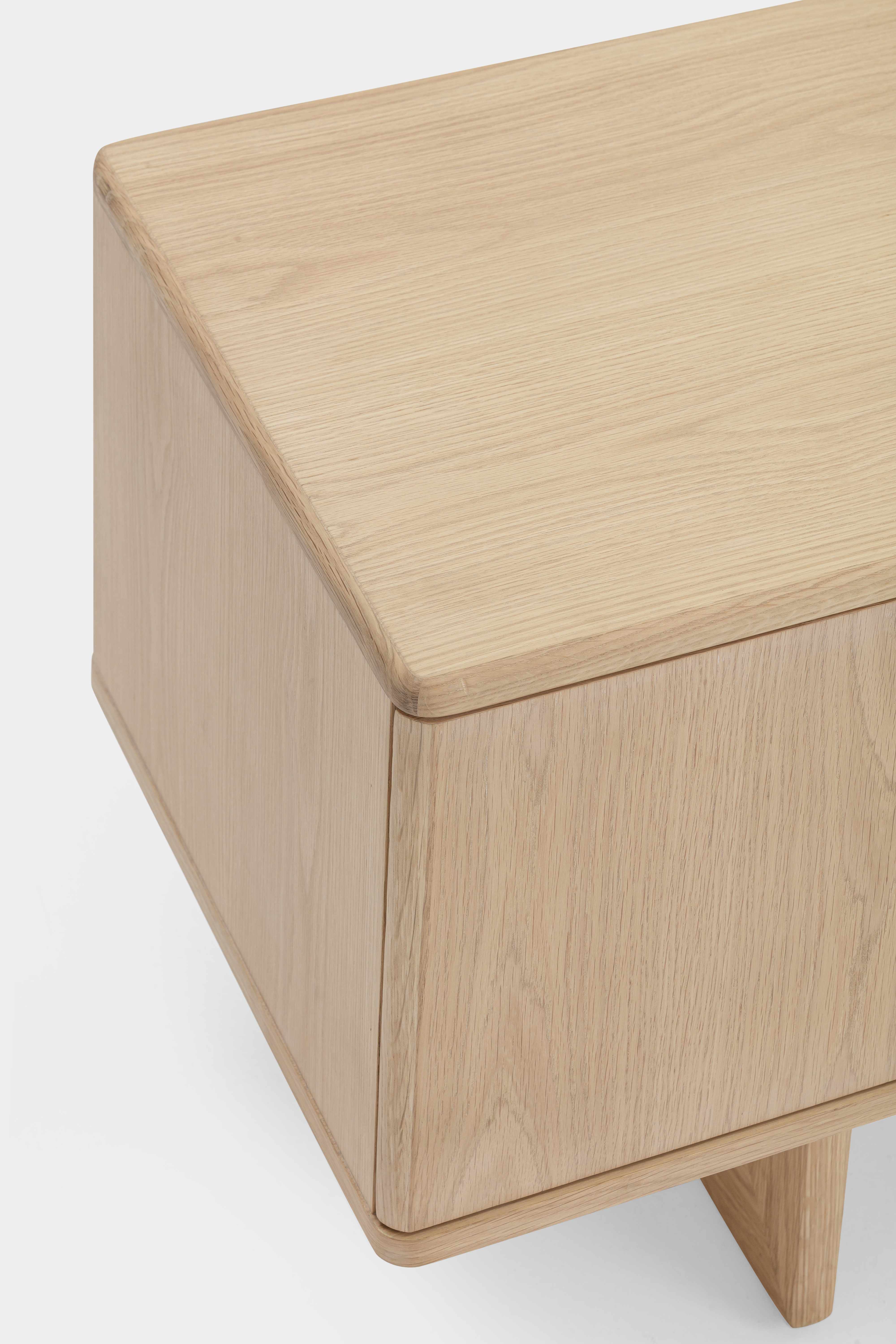 Arch TV Unit v1 with Solid natural oak frame, Natural oak veneer body, 180 cm - image 4