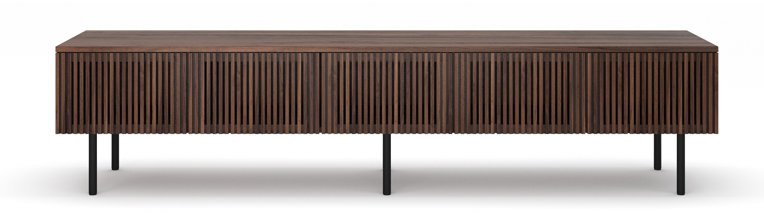 Unidad de TV Monterey con cuerpo de chapa de walnut natural, 200 cm. - image 1