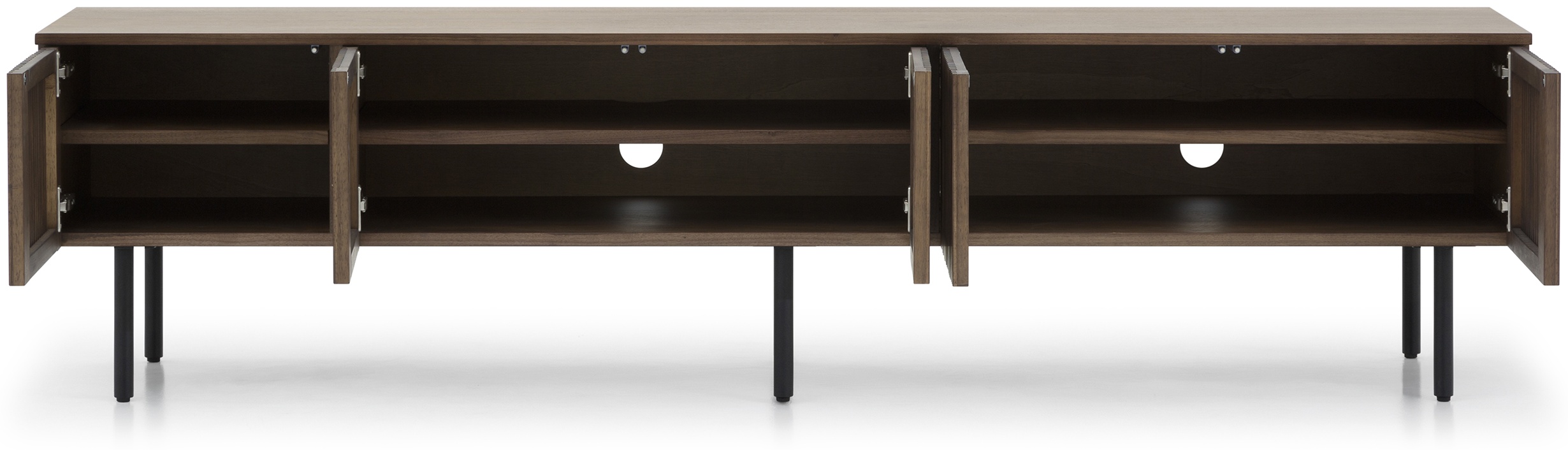 Unidad de TV Monterey con cuerpo de chapa de walnut natural, 200 cm. - image 3