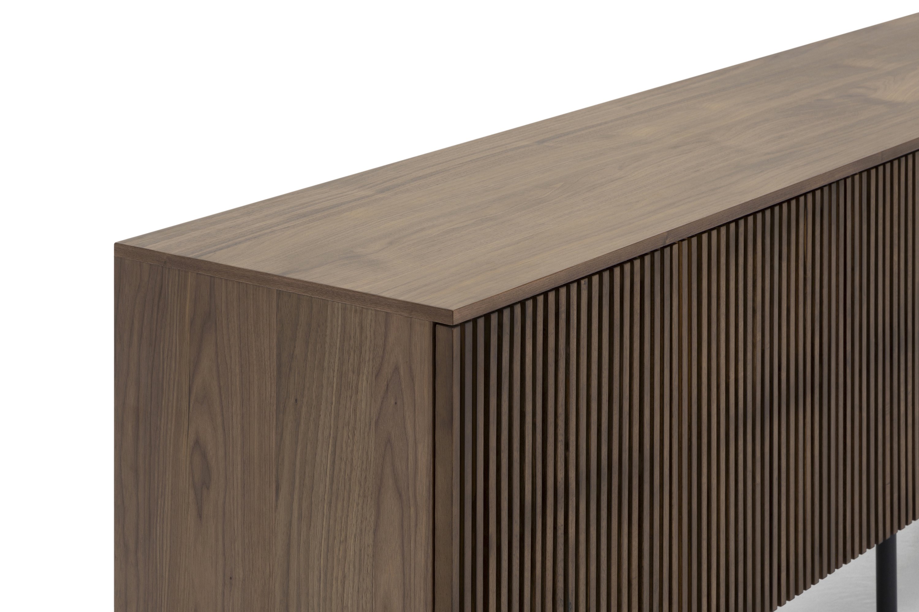 Unidad de TV Monterey con cuerpo de chapa de walnut natural, 200 cm. - image 4